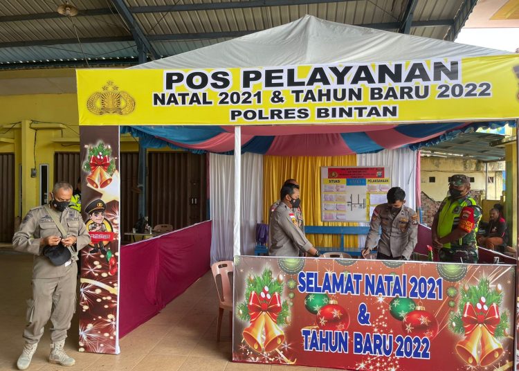 Kapolres Bintan Selaku Kaopsres Lakukan Pengecekan Pos Pelayanan