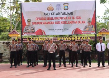 Apel Gelar Pasukan Operasi Keselamatan Seligi 2024 Polres Bintan, Ini Sasarannya