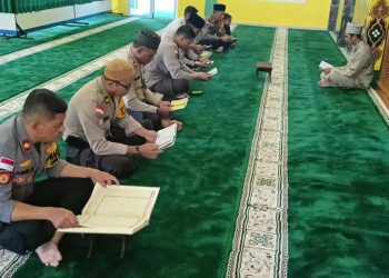 Memakmurkan Mesjid Selama Ramadhan, Polres Bintan Rutin Laksanakan Ibadah Ramadhan