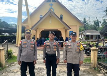 Jamin Ibadah Peringati Hari Kenaikan Isa Al-Masih, Polres Bintan Berikan Pengamanan