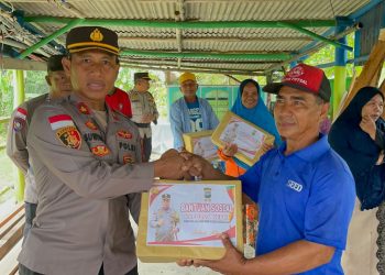 Peduli Korban Bencana, Polres Bintan Berikan Bantuan