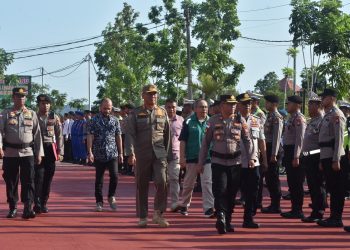 Apel Gelar Pasukan Pengamanan Bintan Triathlon 2024, Cek Akhir Kesiapan Personel Pengamanan