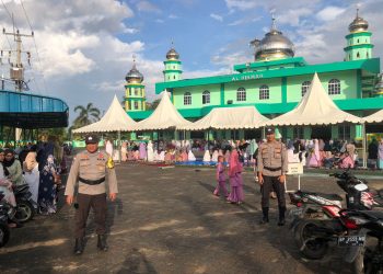 Polres Bintan dan Polsek Jajaran Turunkan Personel Lakukan Pengaman Sholat Idul Adha 1445H/2024M di Seluruh Wilayah Kabupaten Bintan