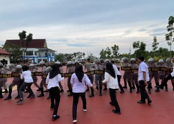 Asah Kemampuan Dalam Hadapi Pilkada, Polres Bintan Lakukan Latihan Dalmas