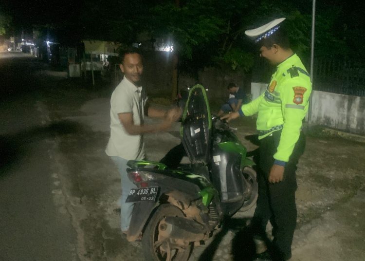 Jaga Kamtibmas Agar Kondusif, Polres Bintan Lakukan Patroli di Malam Akhir Pekan