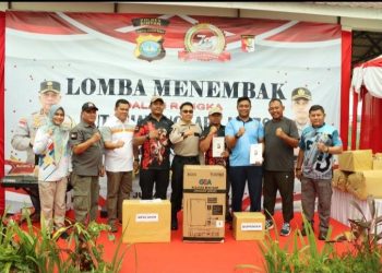 Menyambut Hari Bhayangkara ke-78, Polres Bintan Gelar Lomba Menembak