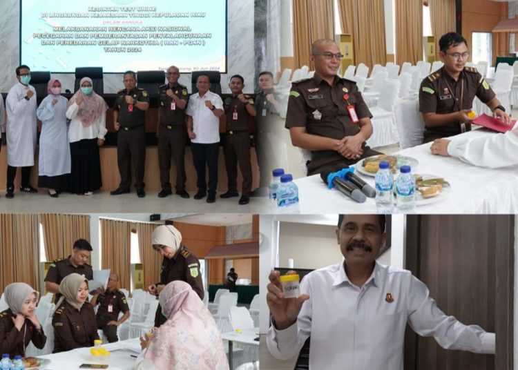 Tes Urine Bebas Narkotika Digelar Untuk Menghindari Penyalahgunaan Narkotika dan Obat-obatan Terlarang Dilingkungan Kejati Kepri