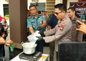 Polres Bintan dan Lanal Bintan Musnahkan Narkoba Jenis Sabu Hampir 1 Kg