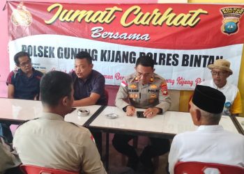 Jumat Curhat Polsek Gunung Kijang, Masyarakat Minta Polisi Fasilitasi Penerangan Jalan