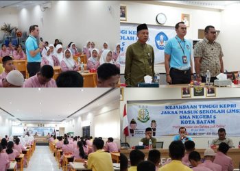 Kejati Kepri Lakukan Sosialisasi Tentang Bahayanya Judi Online Di SMAN-5 Batam, Diikuti Oleh Pelajar