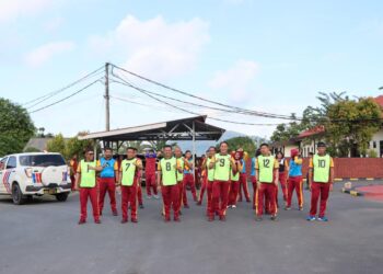 Personel Polres Bintan Lakukan Tes Kesampataan Jasmani Semester 2 Tahun 2024