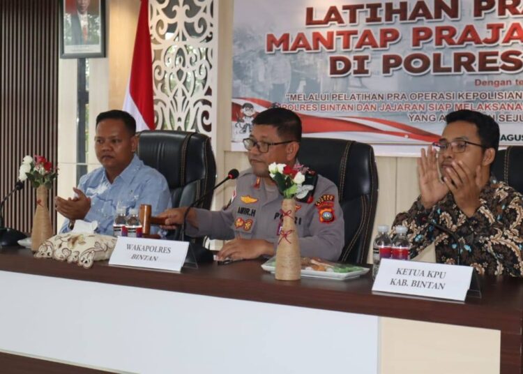 Polres Bintan Gelar Latpraops Mantap Praja Seligi 2024 Dalam Rangka Menghadapi Pilkada 2024