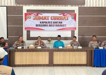 Jumat Curhat Kapolres Bintan di Desa Sri Bintan, Masyarakat Apresiasi Polres Bintan Karena Pemberantasan Judi