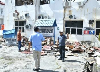 Anggota Komisi I DPRD Natuna Lakukan Sidak Ke Disdikbud Usai Kebakaran