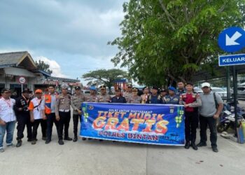 Kapolres Bintan Kembali Bagikan Tiket Mudik Gratis