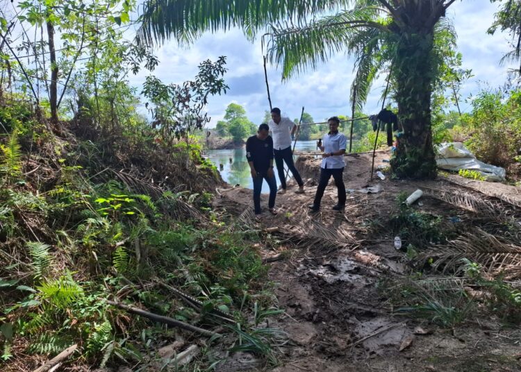 Satreskrim Polres Bintan Lakukan Pemeriksaan Lokasi Tambang Pasir Ilegal di Bintan