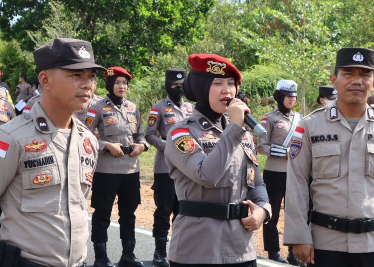 Kesiapan dalam Pengamanan Mayday, Polres Bintan Laksanakan Simulasi Sispamkota