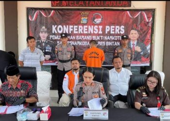 Polres Bintan Musnahkan Barang Bukti Narkoba Hampir Setengah Kilo Gram Sabu