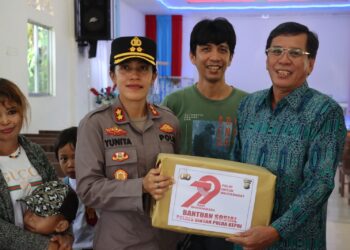 Jelang Hut Bhayangkara ke 79, Polres Bintan Laksanakan Bantuan Sosial dan Bakti Kesehatan