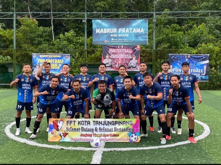 Menyambut Hari Bhayangkara ke 79, Polres Bintan Gelar Event Fun Football Minisoccer