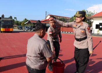 Kapolres Bintan Pimpin Langsung Upacara Kenaikan Pangkat