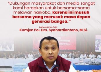 Kabareskrim Polri: Narkoba Musuh Bersama, Dukungan Masyarakat, Media, dan Organisasi Sipil Sangat Diharapkan