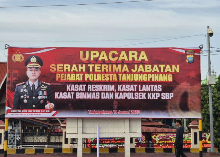 Serah Terima Jabatan PJU Polresta Tanjungpinang, Kasat Reskrim, Kasat Lantas, Kapolsek KKP Berganti