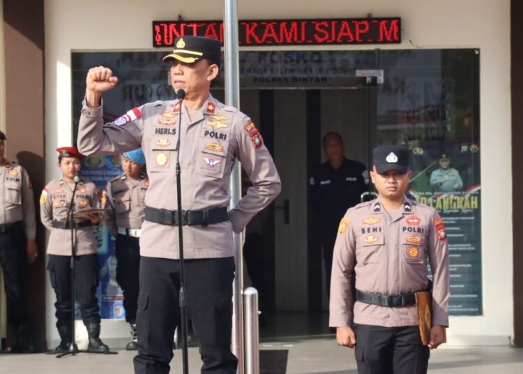 Upacara Hari Kesadaran Nasional di Polres Bintan, Wakapolres Tekankan Profesionalisme Personel