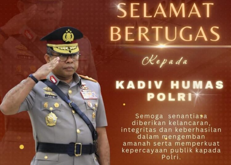 Ketua Umum PW-FRN Agus Flores Ucapkan Selamat Bertugas kepada Irjen Pol. Johnny Edizzon Isir di Jabatan Baru Sebagai Kadivhumas Polri