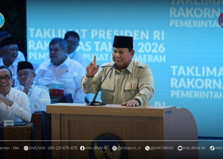 Presiden Prabowo Buka Rakornas 2026, Kepala BNN RI Dukung Penguatan Koordinasi Nasional 