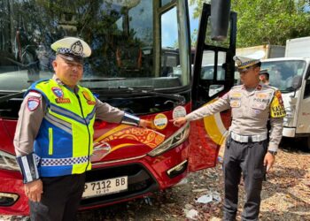 Pastikan Keselamatan di Jalan, Satlantas Polres Bintan “Sidak” Kelayakan Kendaraan dan Kesehatan Sopir di PT Indorent