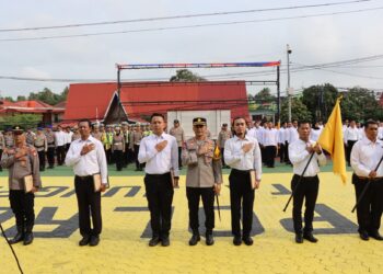 Kapolresta Tanjungpinang Pimpin Apel Pemberian Penghargaan Kepada Personel Berprestasi
