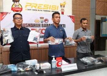 Sat Resnarkoba Polresta Tanjungpinang Gelar Press Release Pengungkapan 16 Kasus Tindak Pidana Narkotika