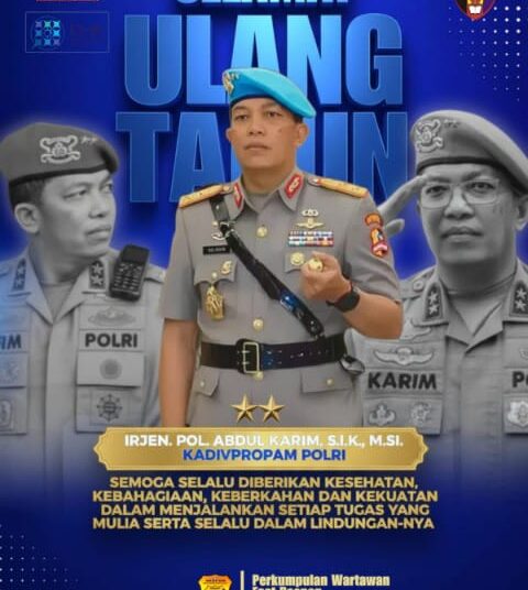Ketua Umum PW FRN Agus Flores Ucapkan Selamat Ulang Tahun kepada Kadivpropam Polri Irjen Pol Abdul Karim