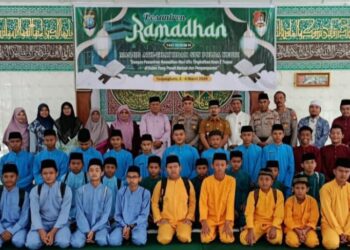 Puluhan Pelajar Kundur Ikuti Pesantren Ramadhan di Masjid At Thayyibah SPN Polda Kepri