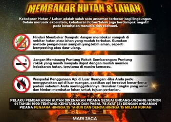 Stop Kebakaran Hutan dan Lahan, Polresta Tanjungpinang Imbau Warga Cegah Terjadinya Karhutla
