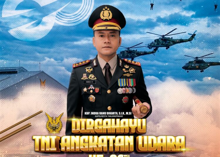 Polresta Tanjungpinang Ucapkan Dirgahayu ke-80 TNI Angkatan Udara