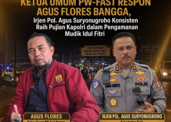 Umum PW-Fast Respon Agus Flores Bangga, Irjen Pol. Agus Suryonugroho Konsisten Raih Pujian Kapolri dalam Pengamanan Mudik Idul Fitri
