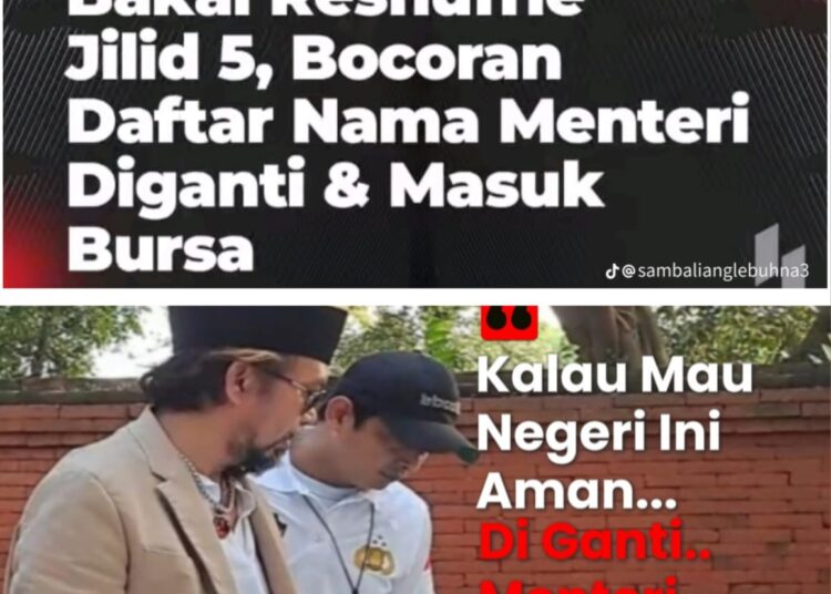Desak Reshuffle Jilid V, Agus Flores Soroti Menteri Kehutanan dan ESDM Terkait Maraknya Tambang Ilegal