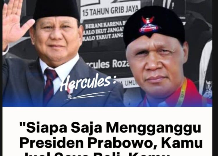 Kamu Jual, Saya Beli!” Pernyataan Keras Hercules di GBK, Loyalitas Total untuk Presiden Prabowo Menggema
