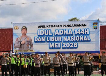 Kapolresta Tanjungpinang Pimpin Apel Kesiapan Pengamanan Hari Raya Idul Adha 1447 H