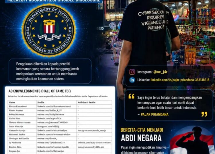 “Jejak Prestasi Pajar Priandana: Remaja 17 Tahun yang Mengukir Nama di Hall of Fame FBI demi Cita-Cita Abdi Negara”