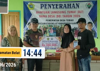 Pemdes Tebias Salurkan BLT DD Untuk 28 Keluarga Penerima Manfaat Tahun 2026