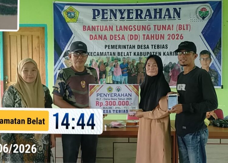 Pemdes Tebias Salurkan BLT DD Untuk 28 Keluarga Penerima Manfaat Tahun 2026