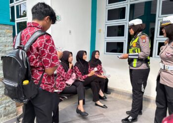 Wujudkan Generasi Tertib Berlalu Lintas, Satlantas Polresta Tanjungpinang Sambangi Poltekkes Tanjungpinang