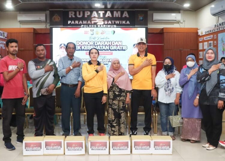 Polres Karimun Gelar Bakti Kesehatan Donor Darah dan Layanan Gratis, Sambut HUT Bhayangkara ke-80