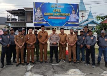 Kapolsek Kundur AKP Sarianto, Apel Gelar Sabuk Kamtibmas Bersama Elemen Masyarakat Kecamatan Kundur
