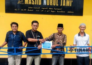 Ketua Masjid Nurul Jami’ Desa Perayun Apresiasi Bantuan PT TIMAH
