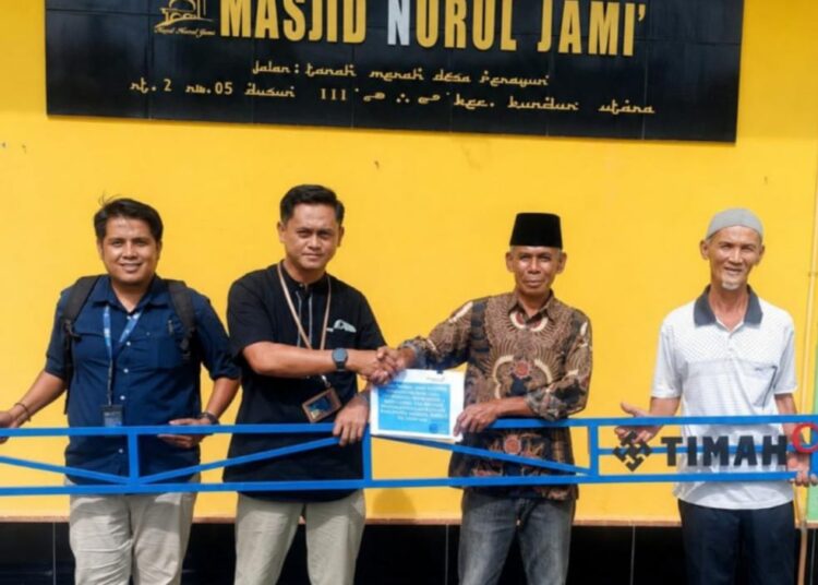 Ketua Masjid Nurul Jami’ Desa Perayun Apresiasi Bantuan PT TIMAH