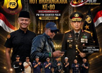 Kapolri Utus Perwakilan Hadiri Shalawat HUT Bhayangkara ke-80 Bersama PW FRN Counter Polri di Banyuwangi